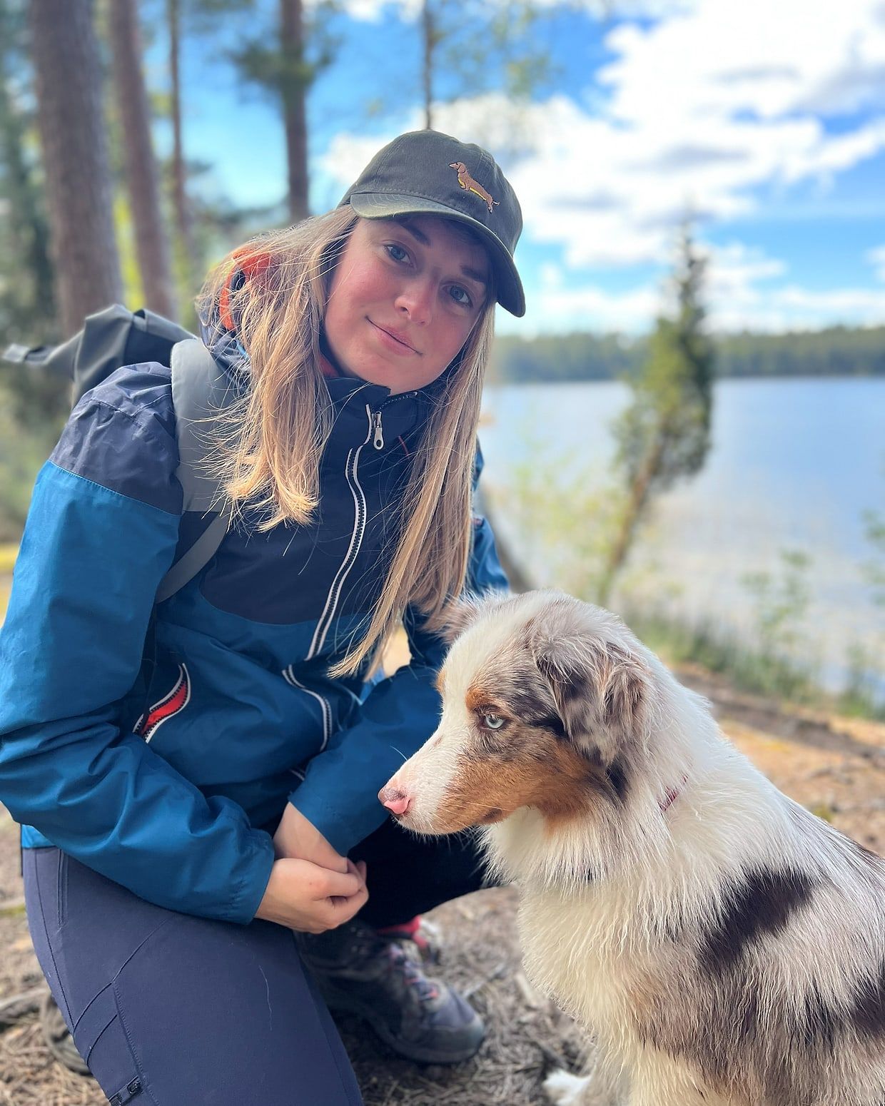 Šunų dresuotoja Monika Budrikaitė su australų avigane Taiga